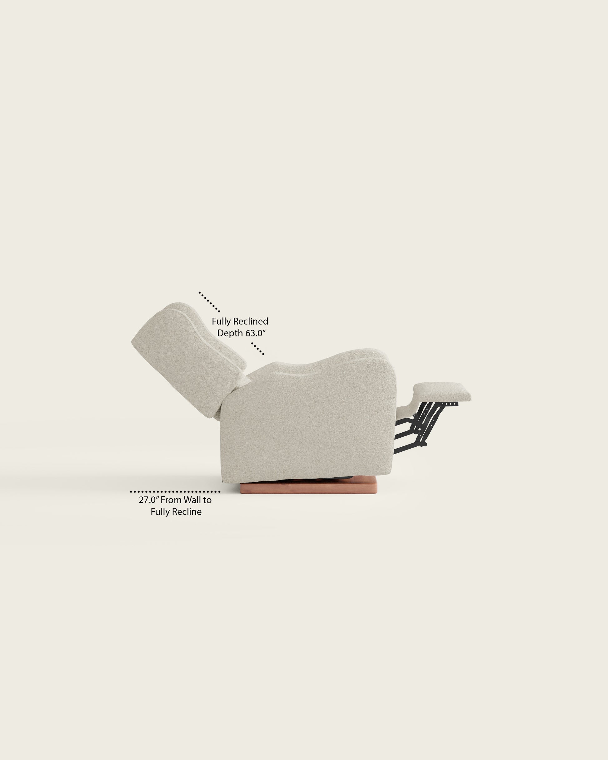 Alabaster Bouclé / Wood Base