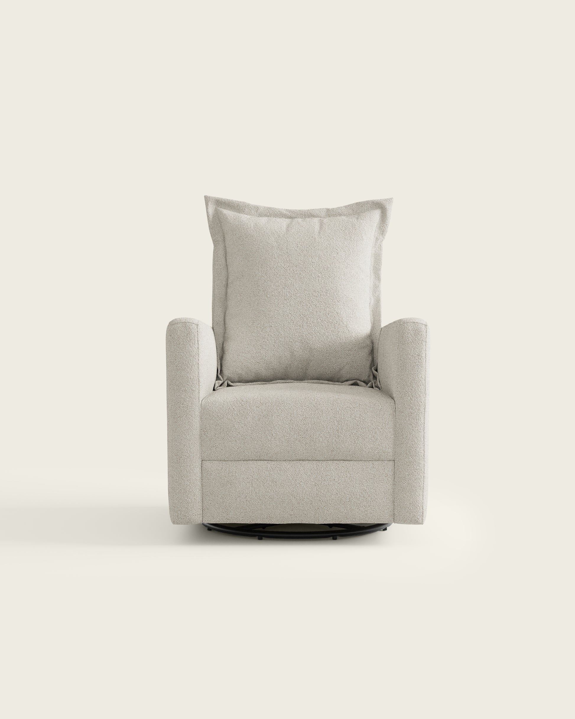 Alabaster Bouclé / Metal Base