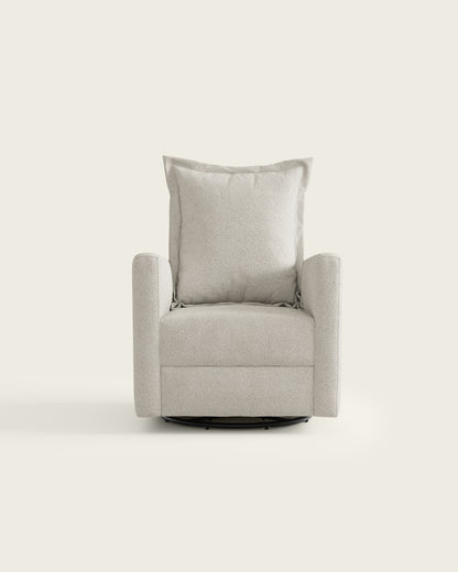 Alabaster Bouclé / Metal Base