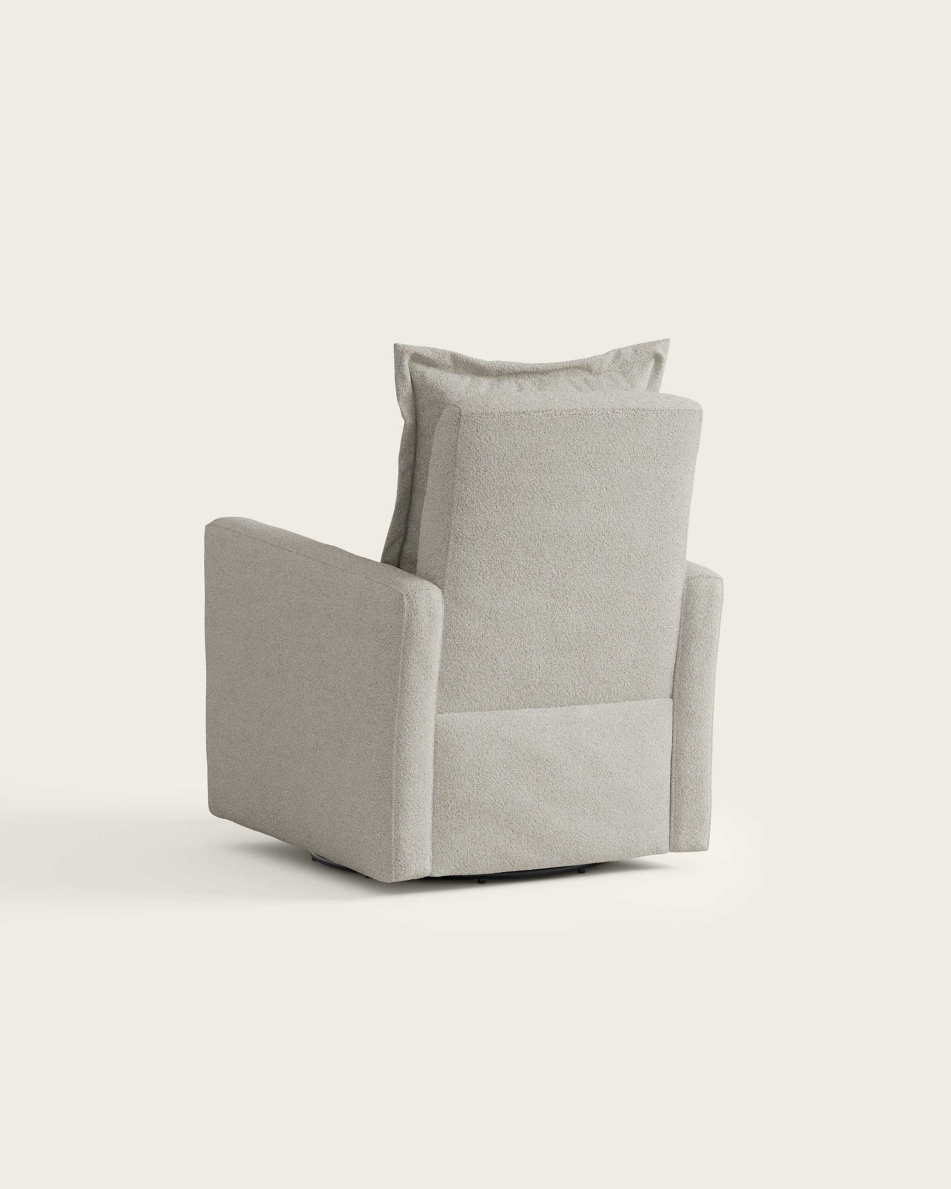 Alabaster Bouclé / Metal Base