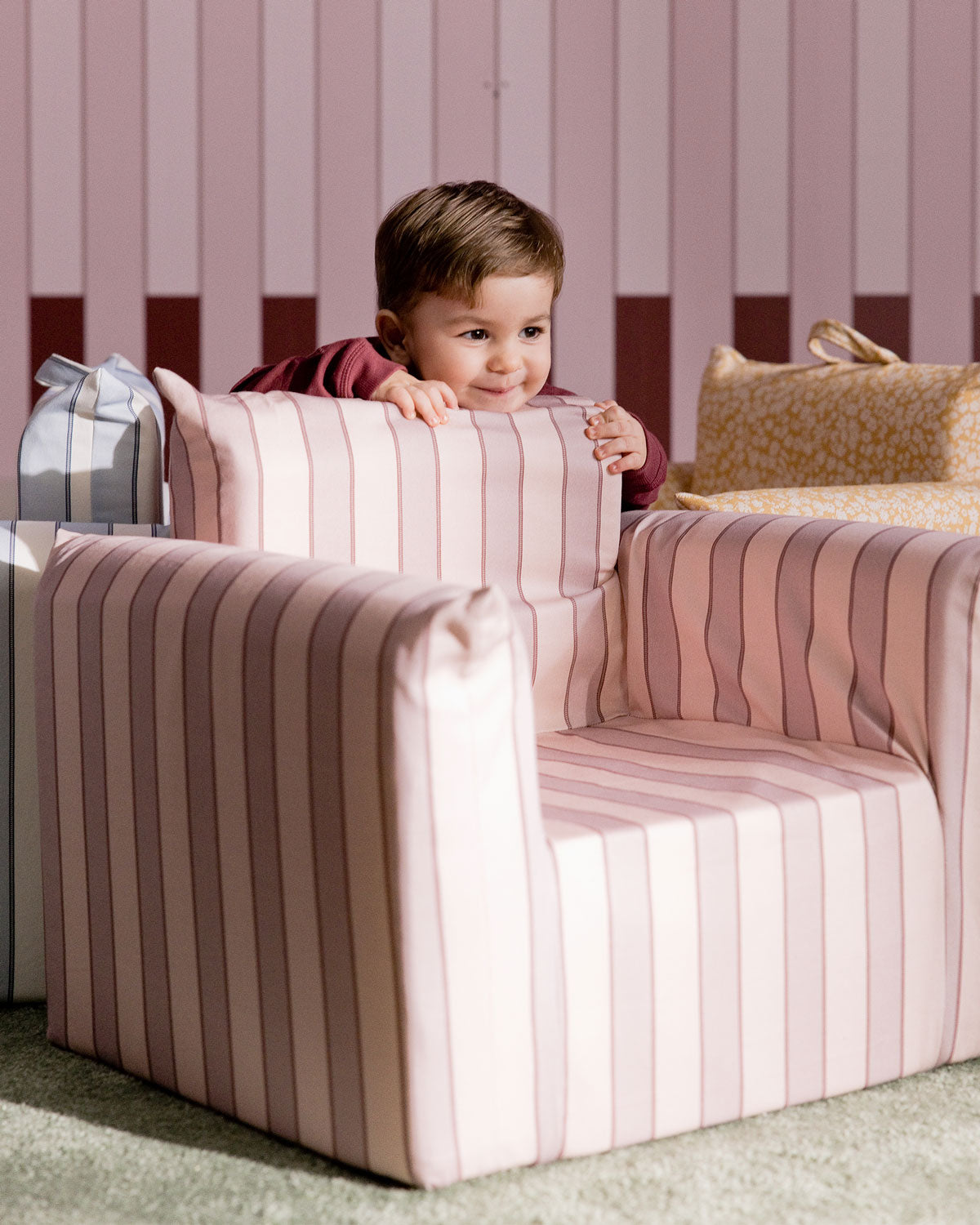 Trimmed Stripe in Mauve