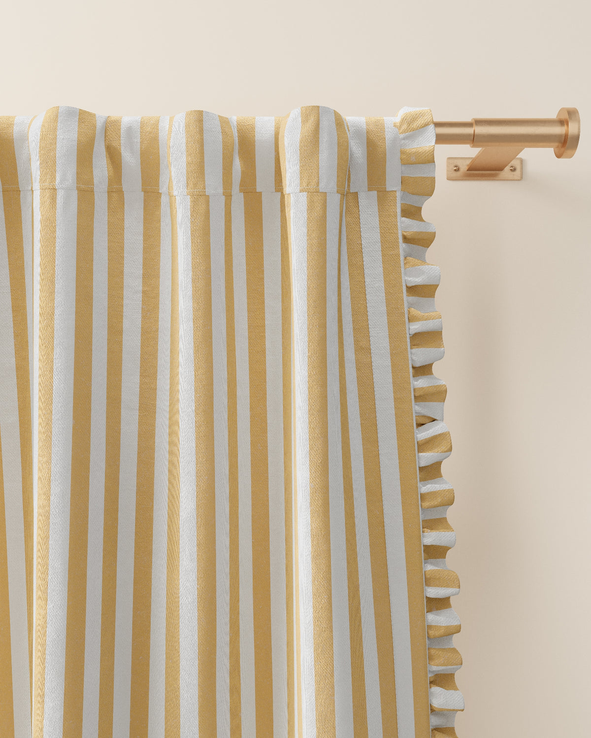 Striped Ruffle Blackout Curtain | Nestig
