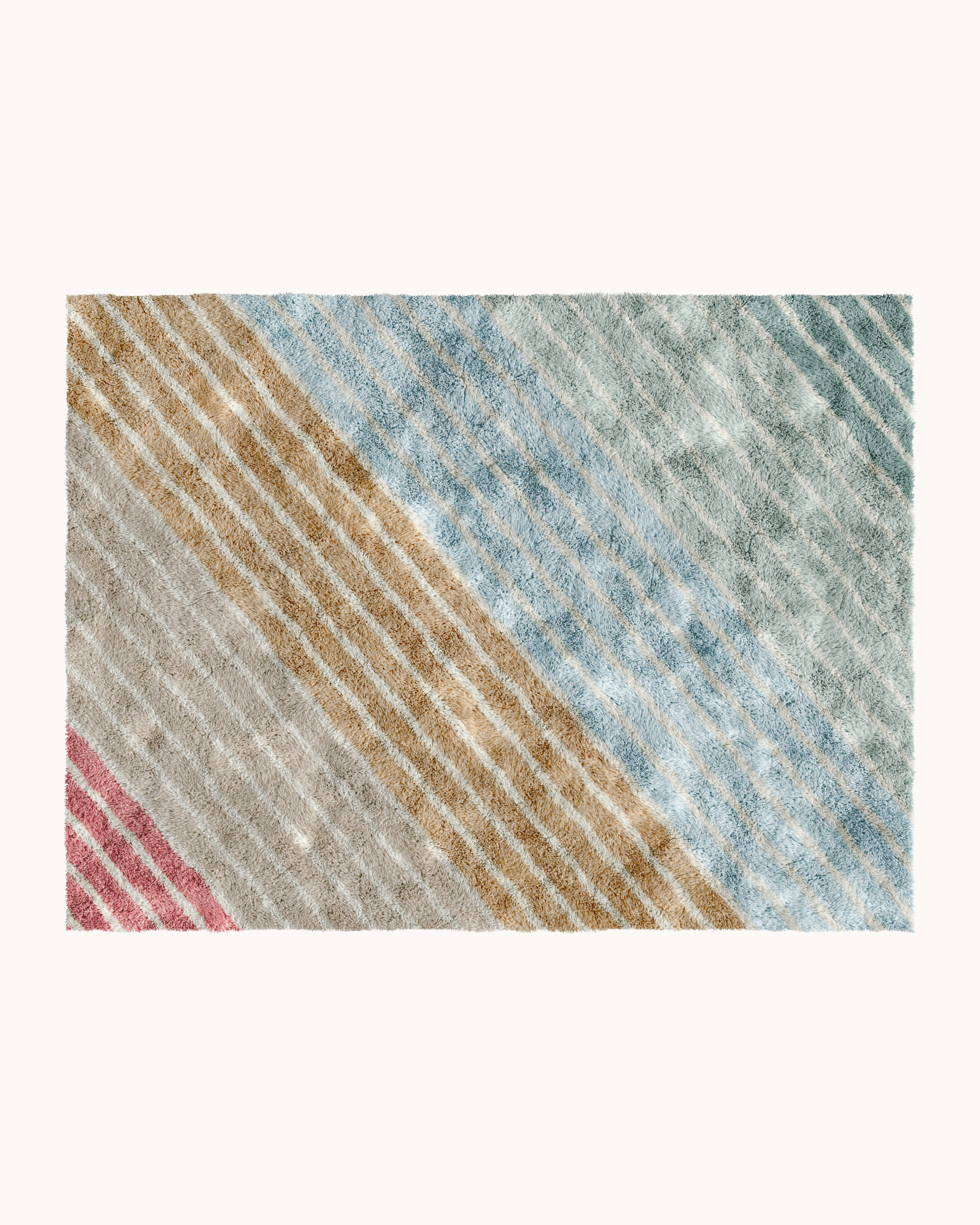 Rainbow Striped Washable Rug | Nestig