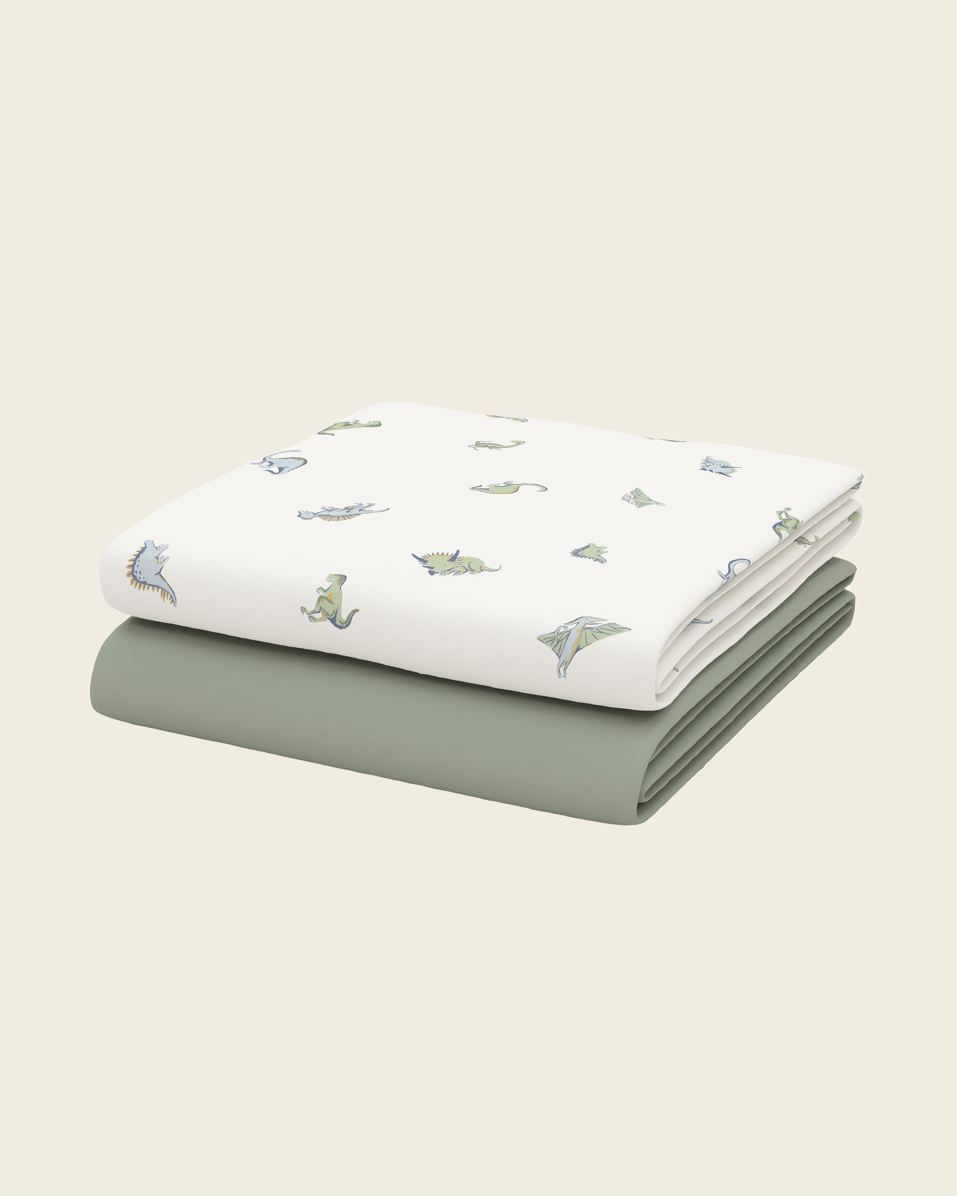 Dinosaur Island Organic Cotton Mini and Full Crib Sheet Set | Nestig