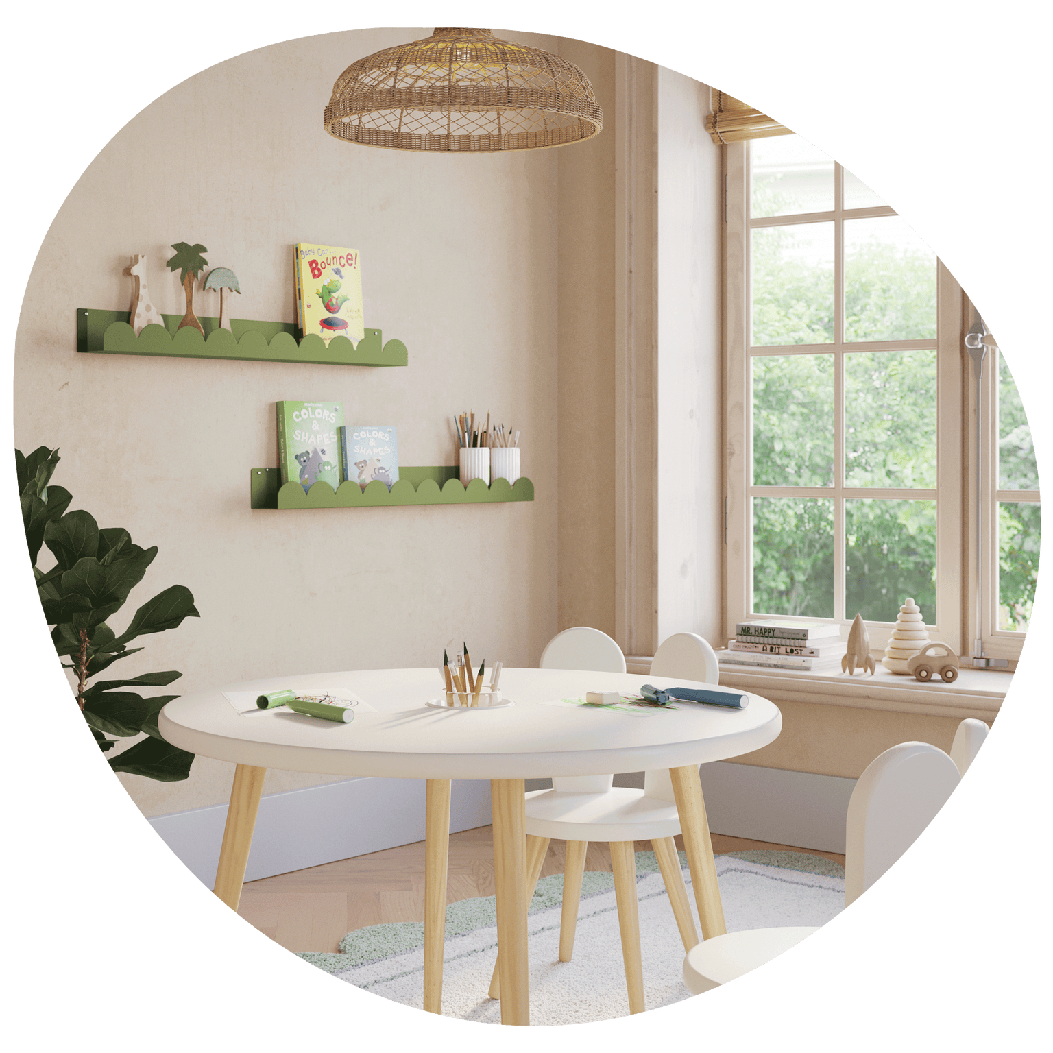 Moon Floating Shelf Set Nestig