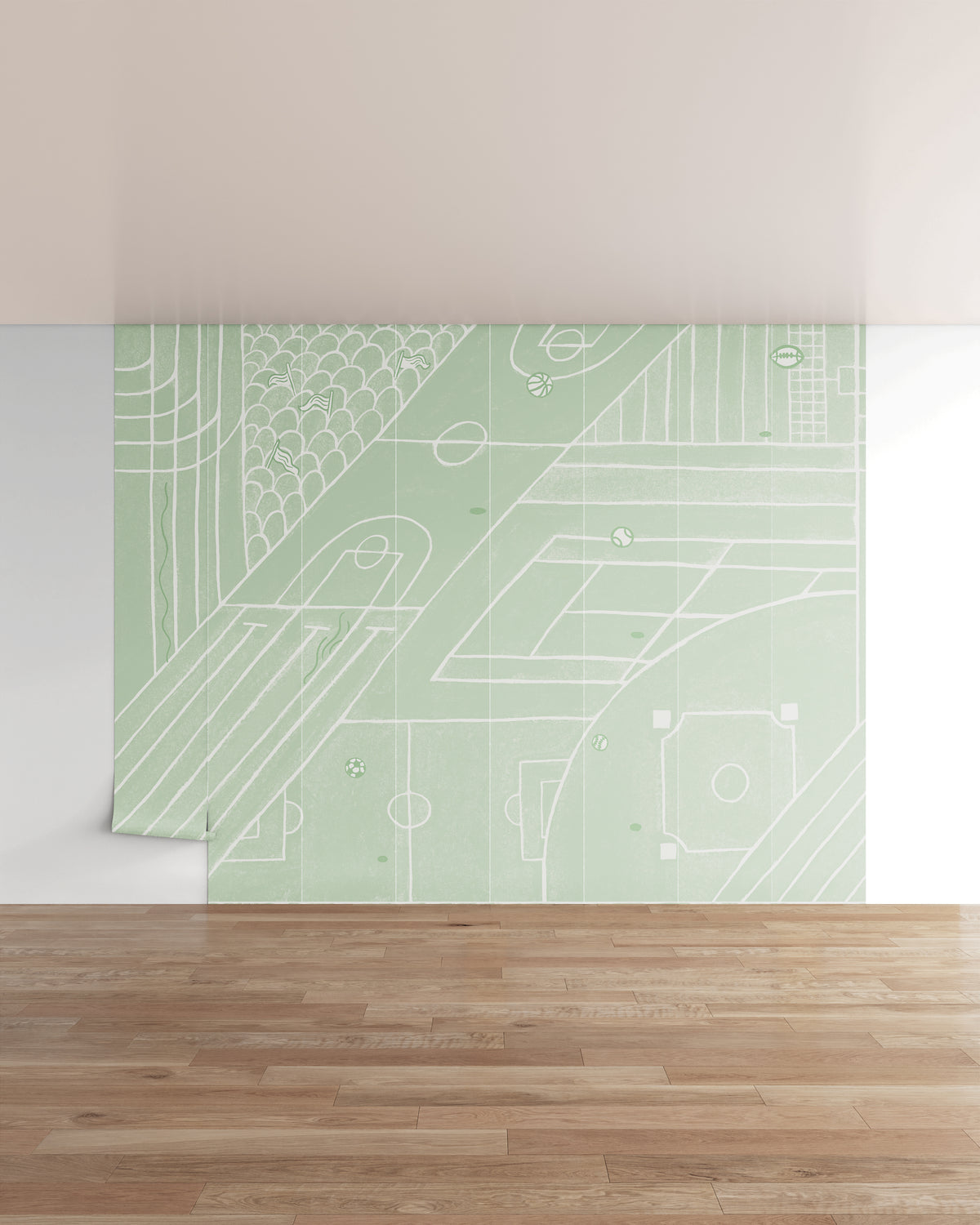 Sage / 8 Panels / Repeatable (12.8 ft W x 10 ft H)