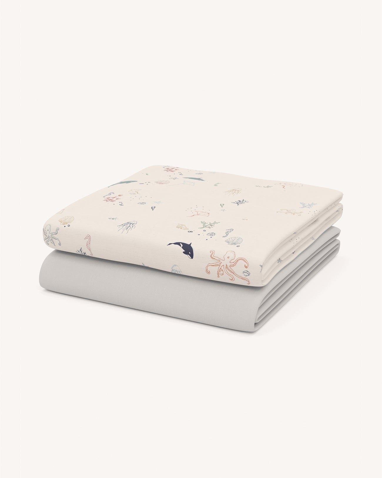 Seascape Sheet Set Organic Crib Sheets Nestig
