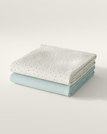 Nestig Organic Fitted Stardust Cot Sheet Set