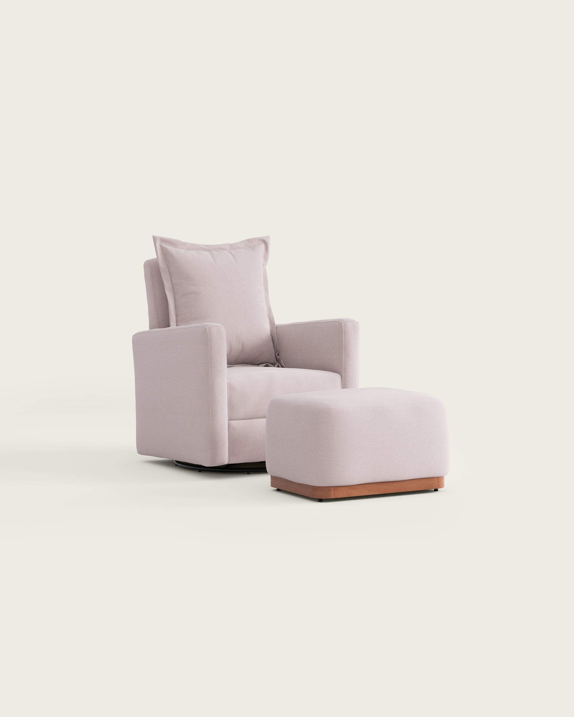 Peony Brushed Chenille / Metal Base