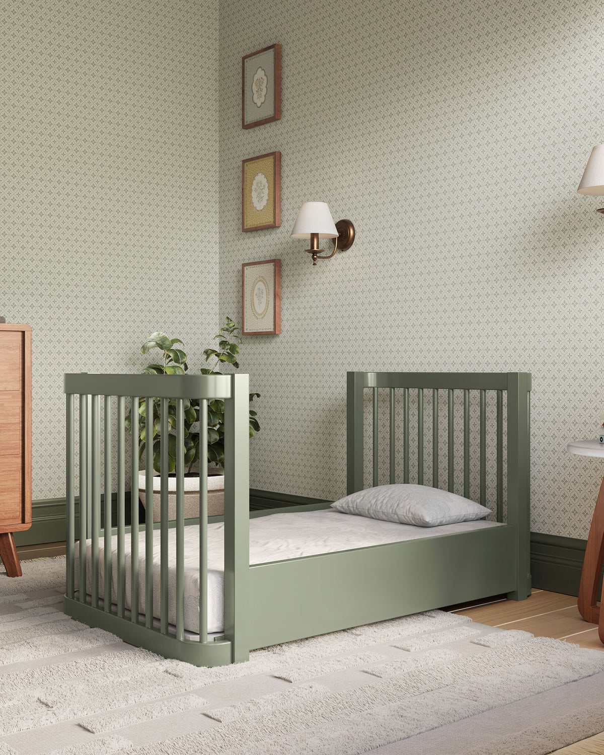 The Wave Crib in Color | Convertible Crib To Toddler Bed | Nestig