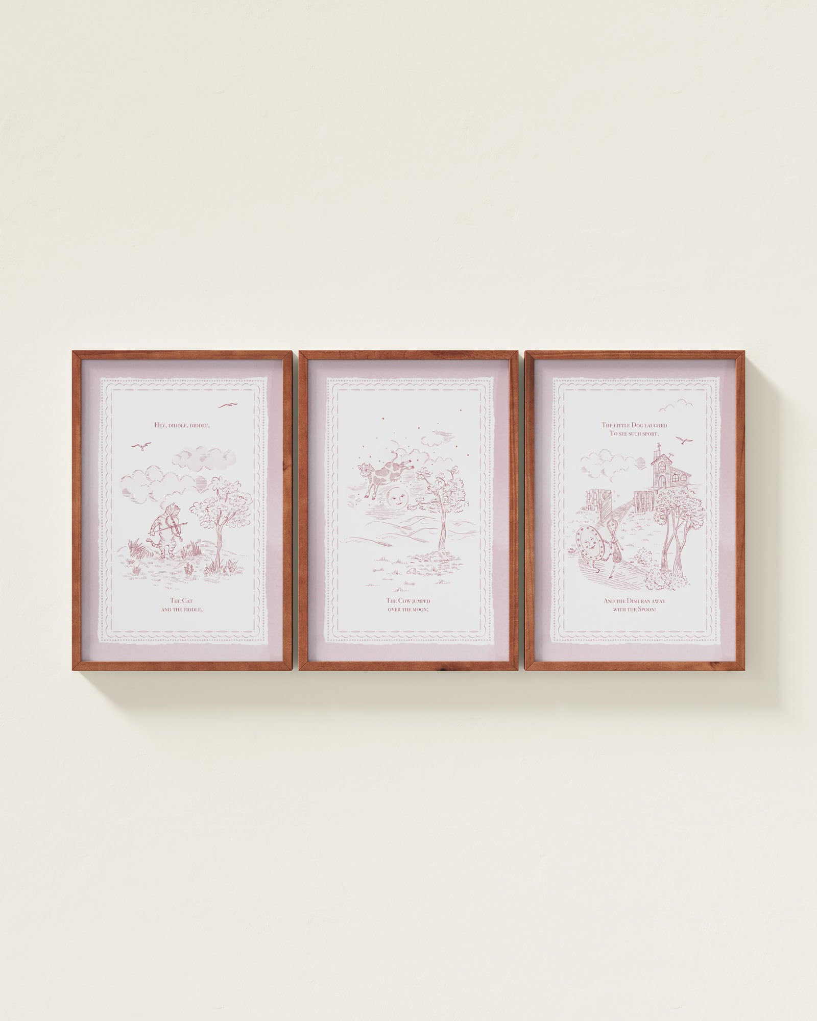 Mauve / Walnut / 12x18