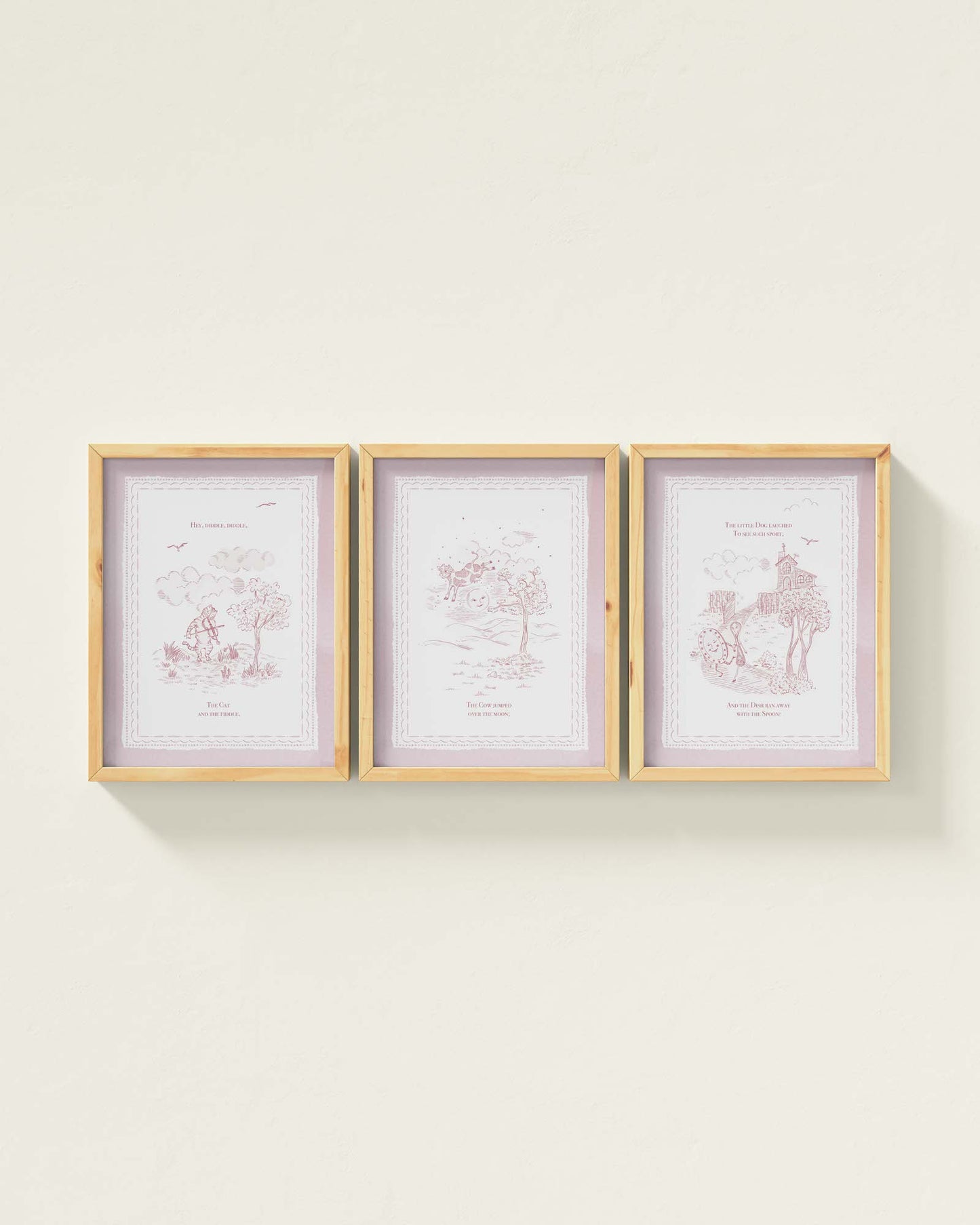 Mauve / Natural Wood / 9x12