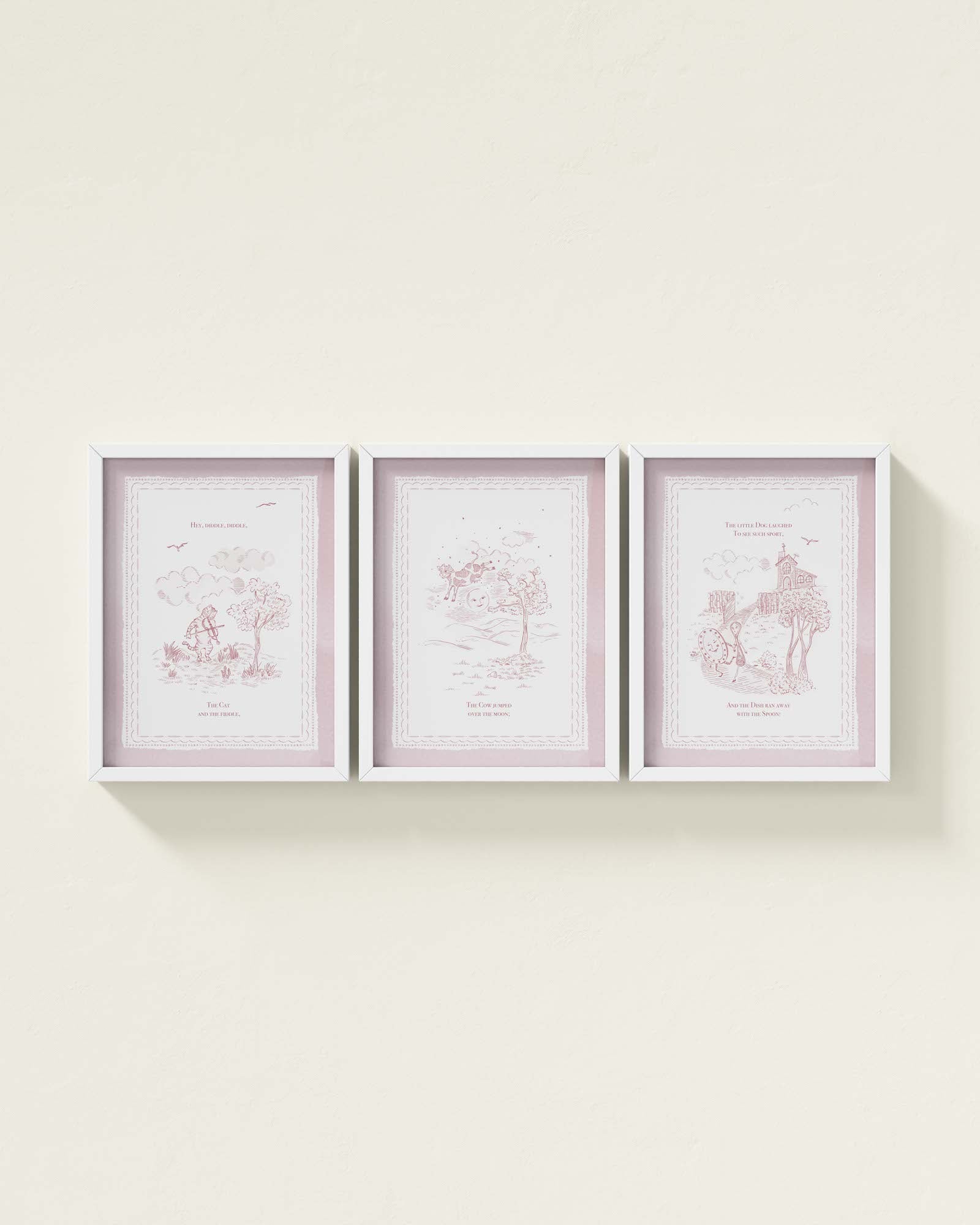 Mauve / White / 9x12