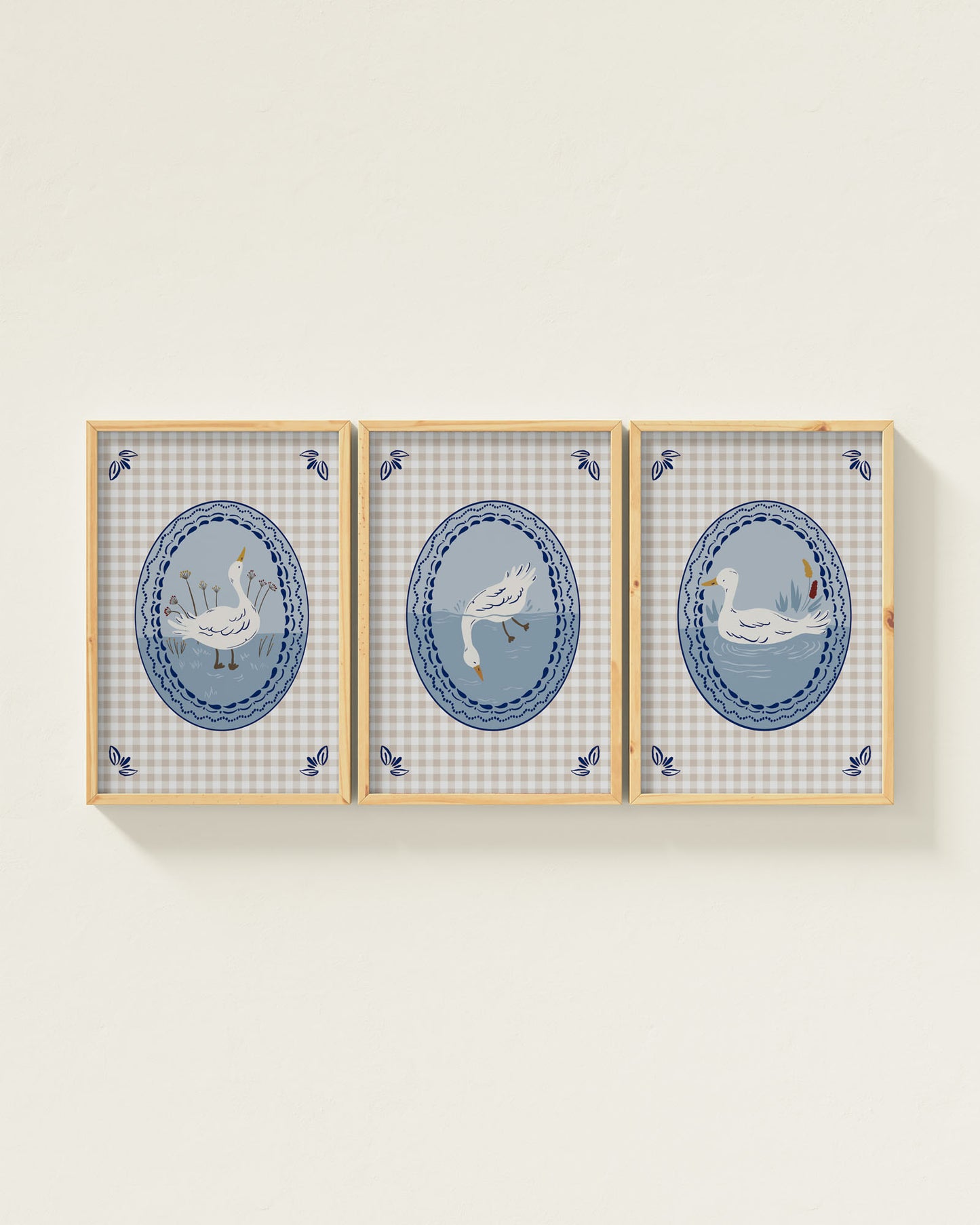 Bluejay / Natural Wood / 12x18