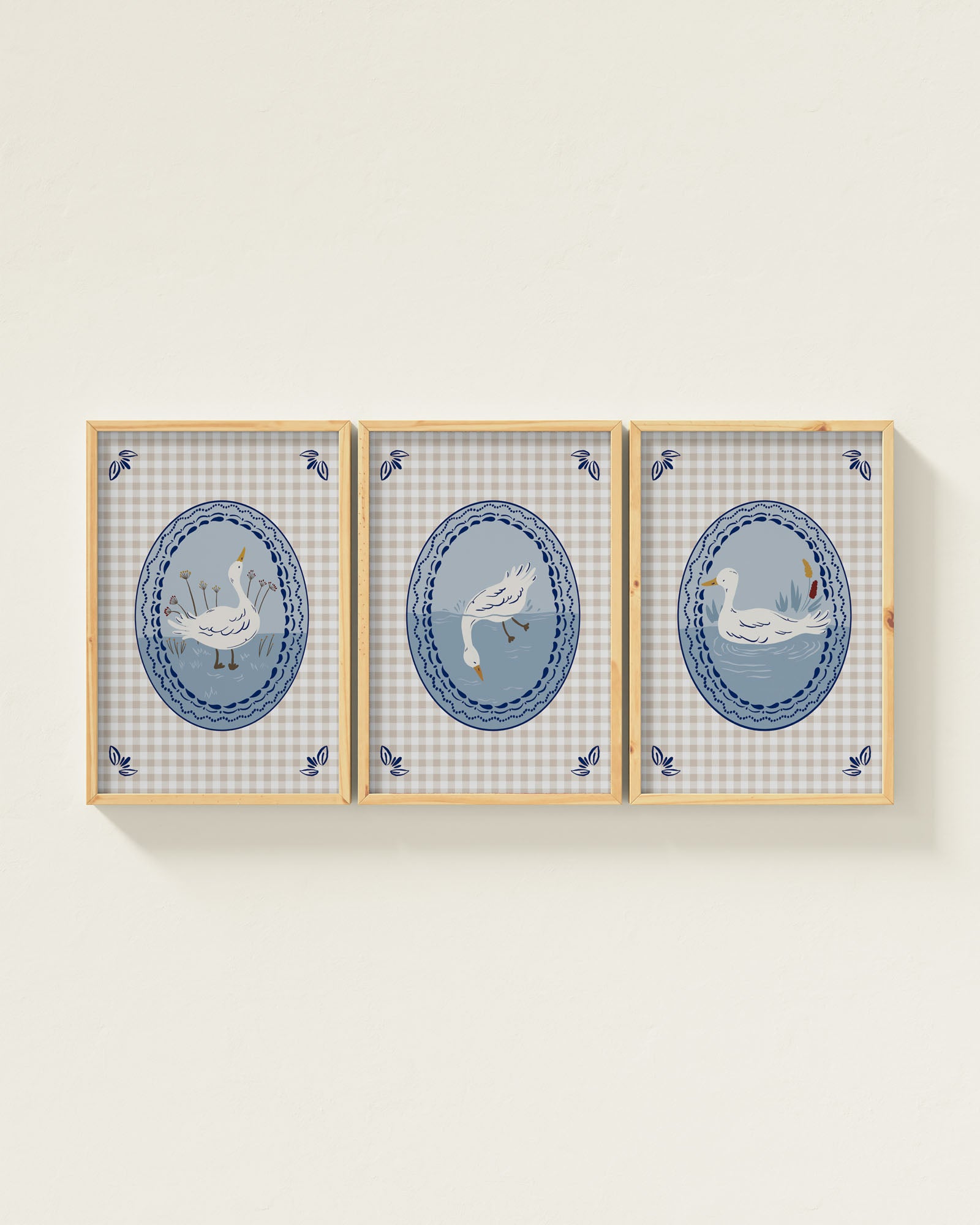 Bluejay / Natural Wood / 12x18