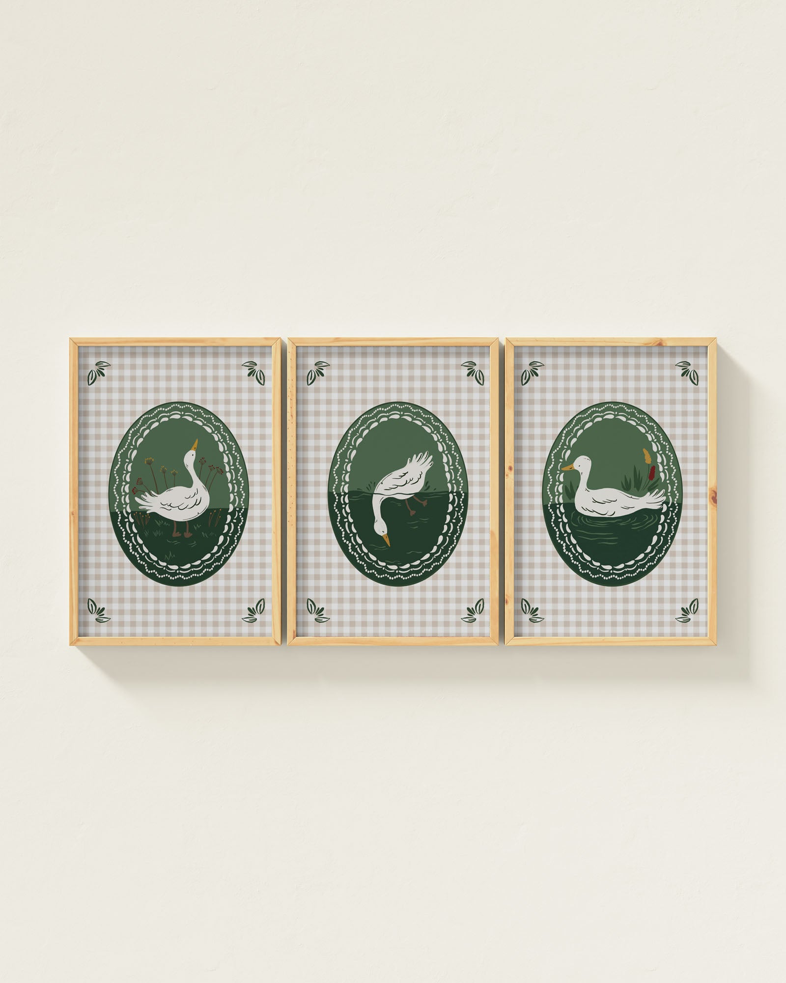 Emerald / Natural Wood / 12x18