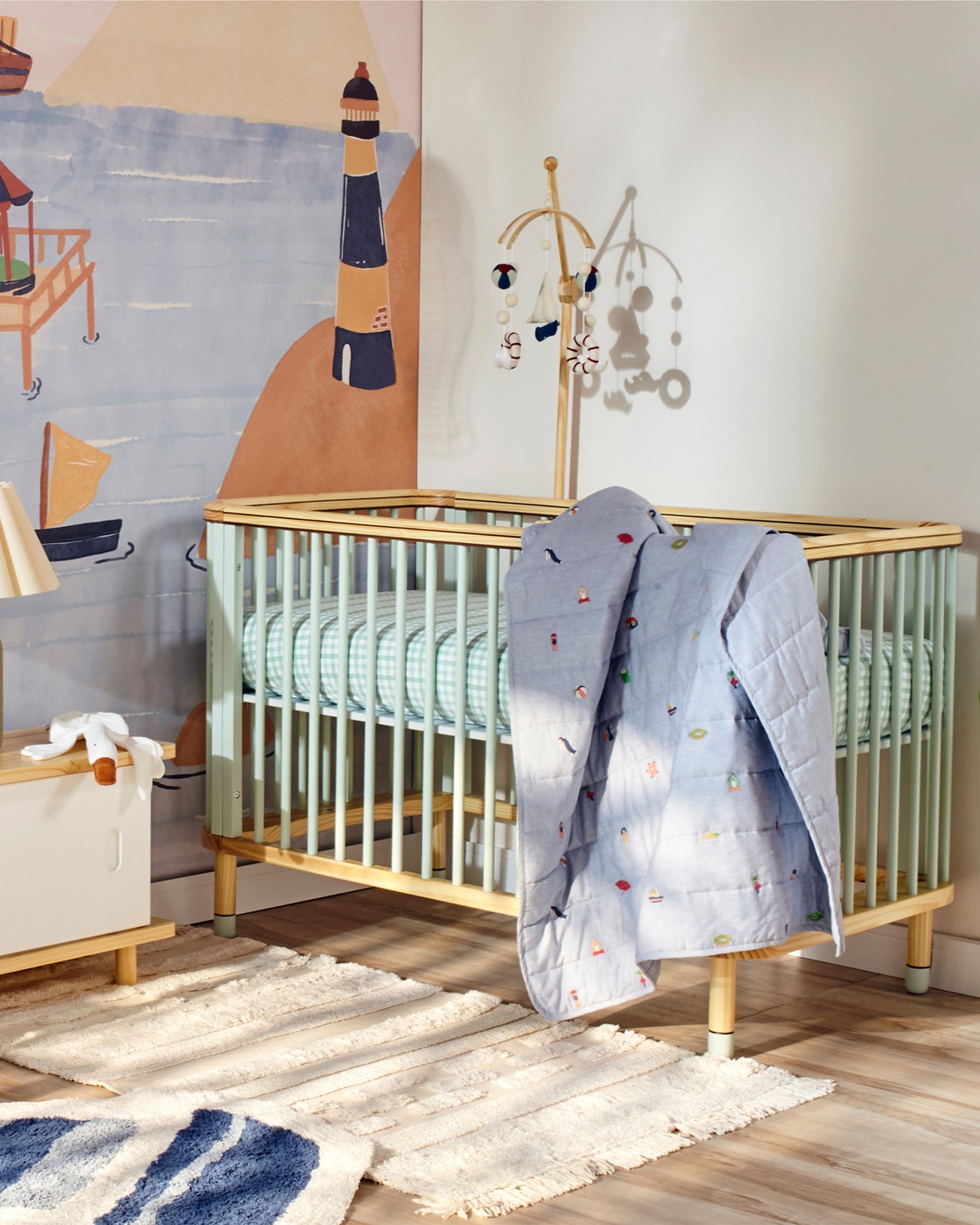 Gingham Sheet Set Organic Crib Sheets Nestig