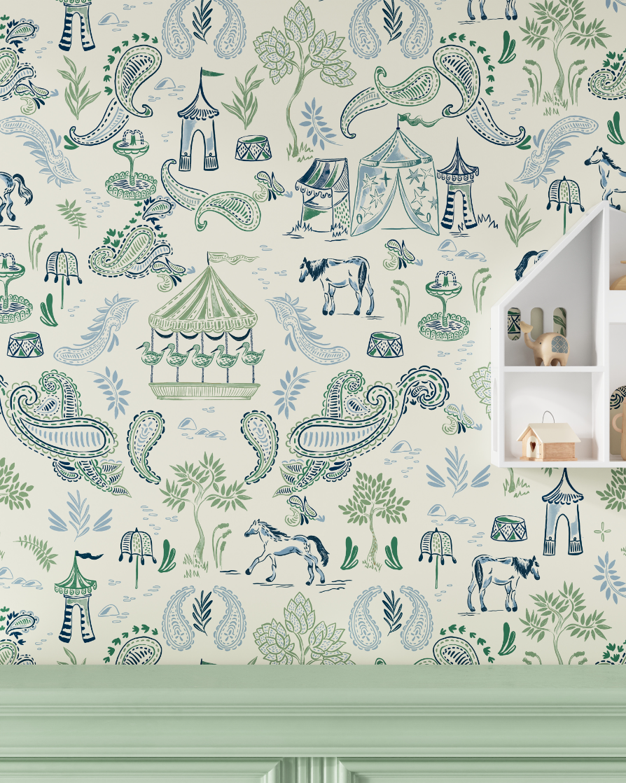 Paisley Circus Wallpaper
