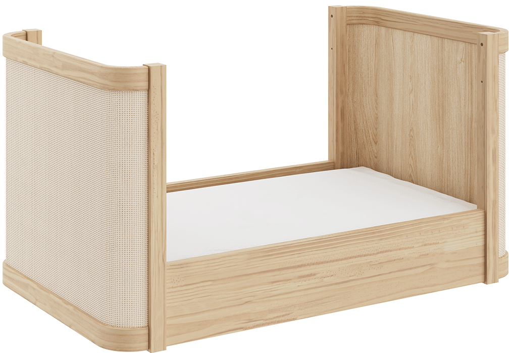 The Island Wave Crib Convertible Crib to Toddler Bed Nestig