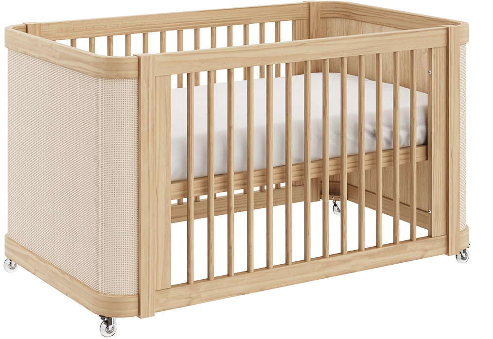 The Island Wave Crib Convertible Crib to Toddler Bed Nestig