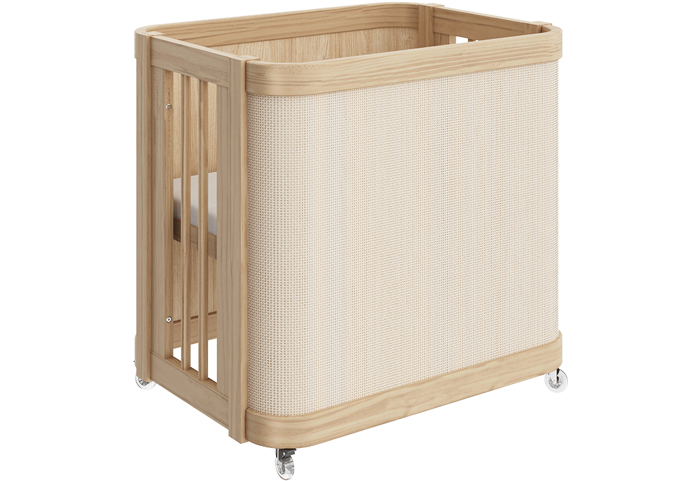 The Island Wave Crib Convertible Crib to Toddler Bed Nestig