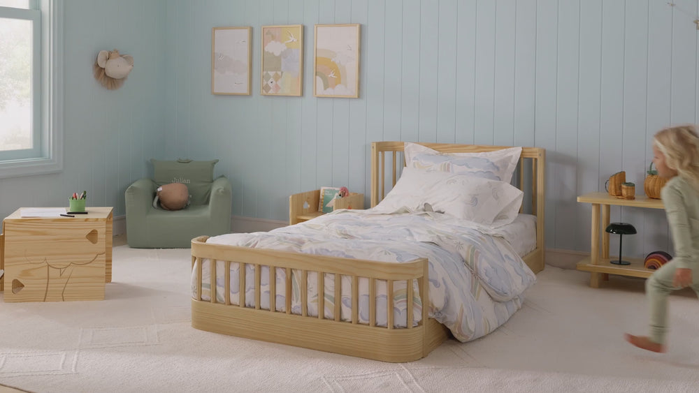 The Wave Kids Bed | Convertible Montessori Floor Bed to Twin