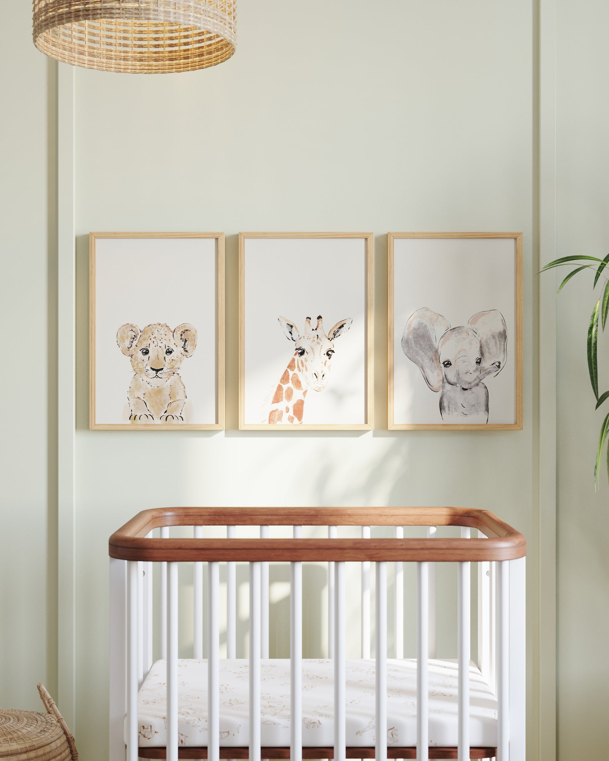 Safari Animals Framed Wall Art Set Nestig1