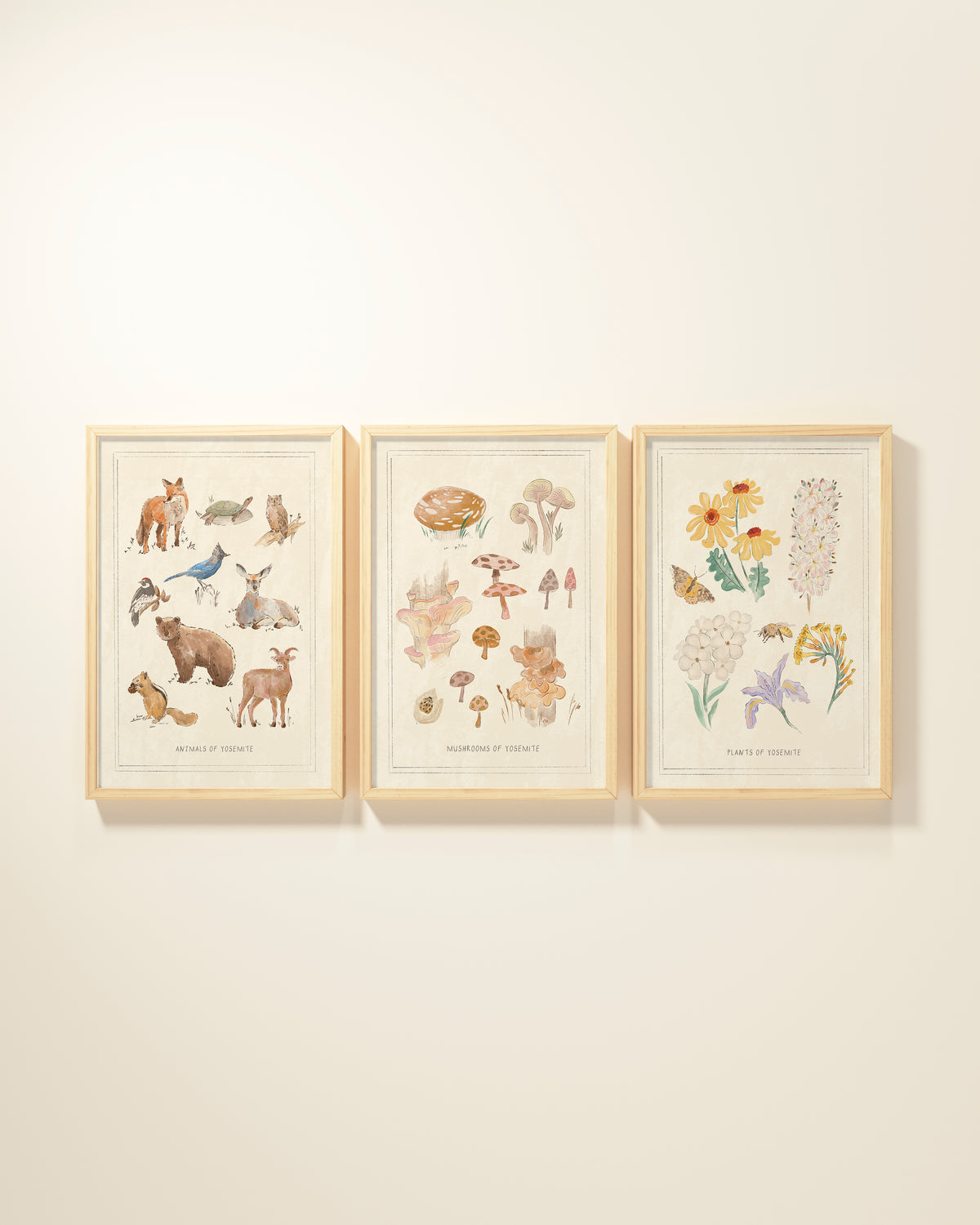 Yosemite Guidebook Framed Wall Art Set | Nestig