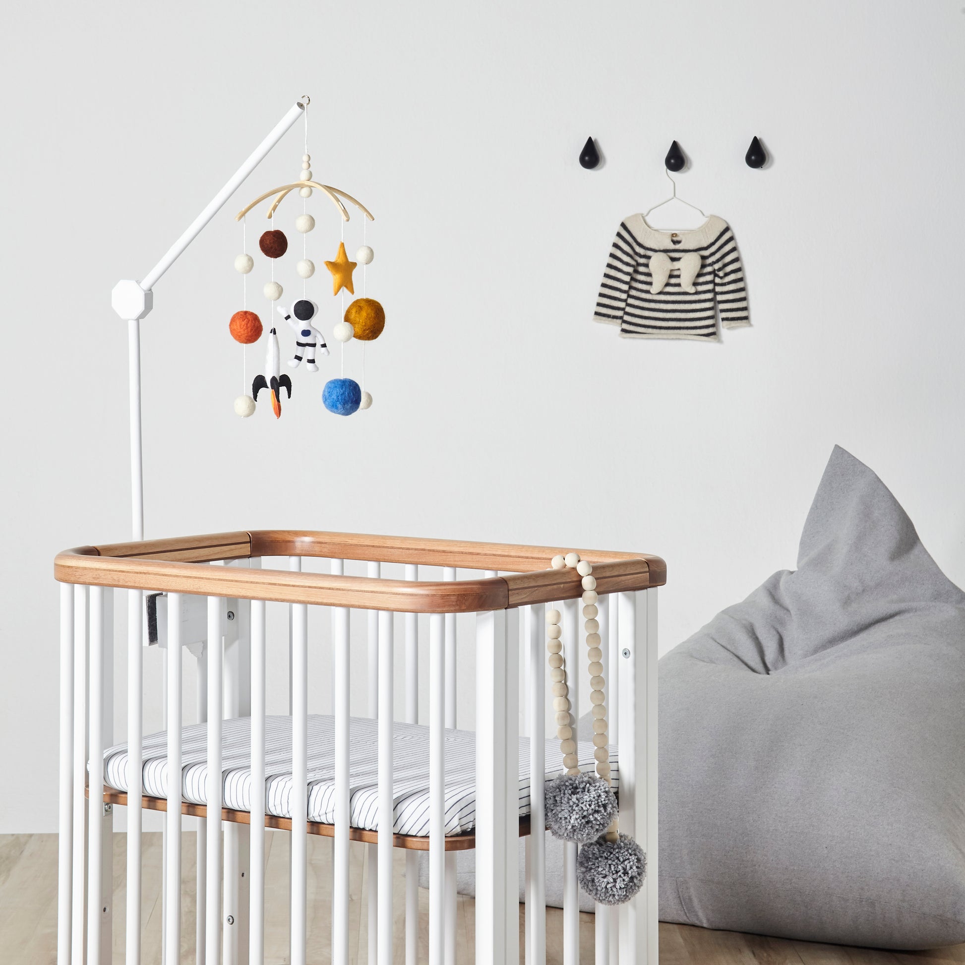 mobile for stokke crib Nestig Starship Baby Mobile, Wood