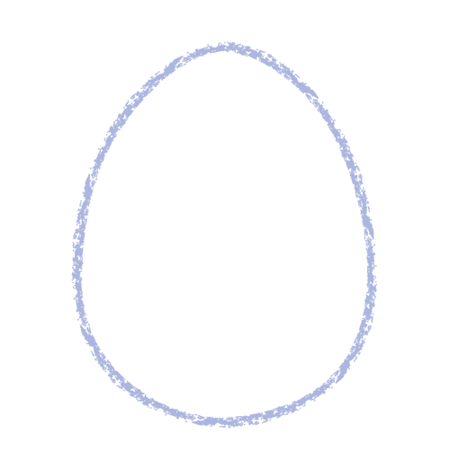 Egg shape, color: blue